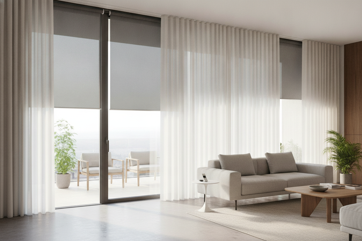 Why Roller Shades Are Terrible Ideas for Sliding Door Window Treatments