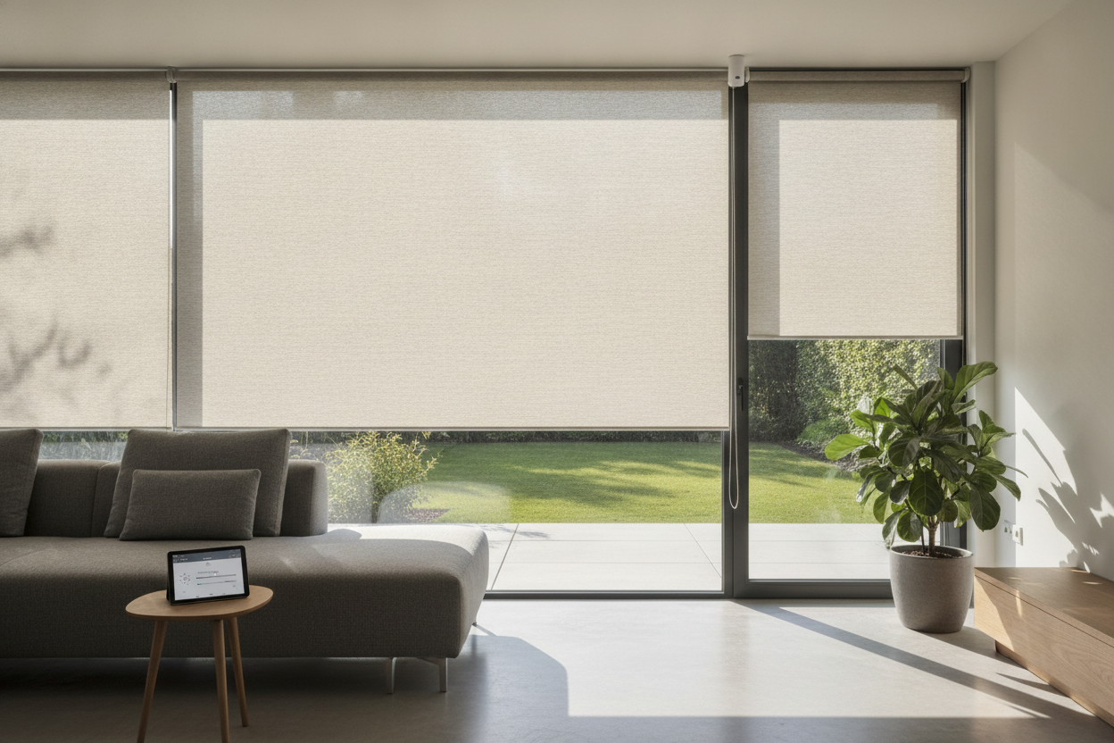 I Fixed My Annoying Patio Door Roller Shades With One Smart Sensor