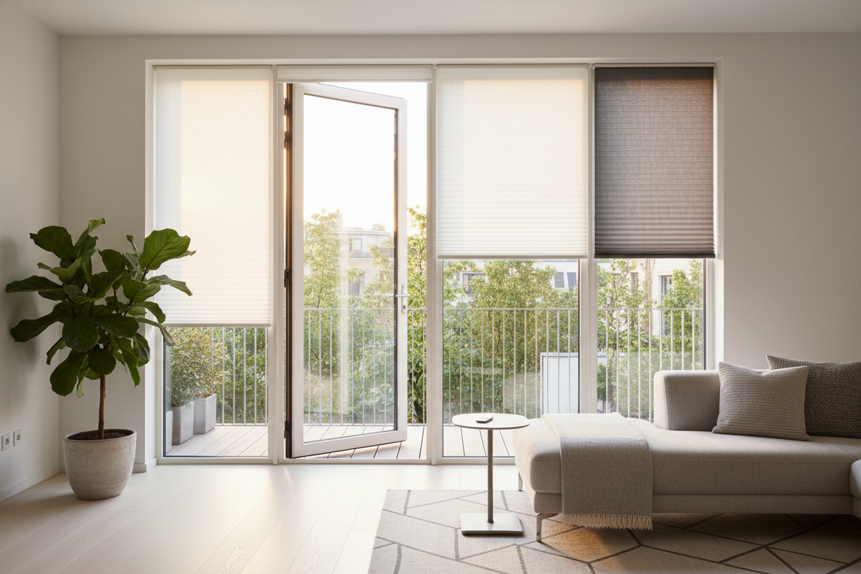 How I Mounted Patio Door Window Shades on Inward-Swinging Glass