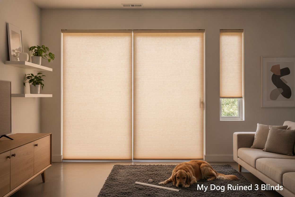 My Dog Ruined 3 Blinds: Enter the Cellular Shade for Patio Door