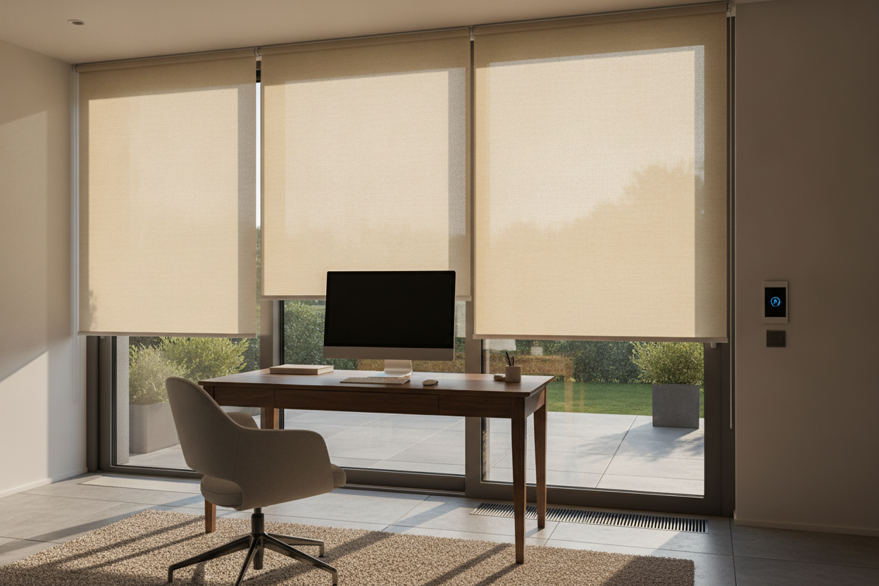 I Put My Desk by the Patio — And Immediately Bought Sliding Door Shades