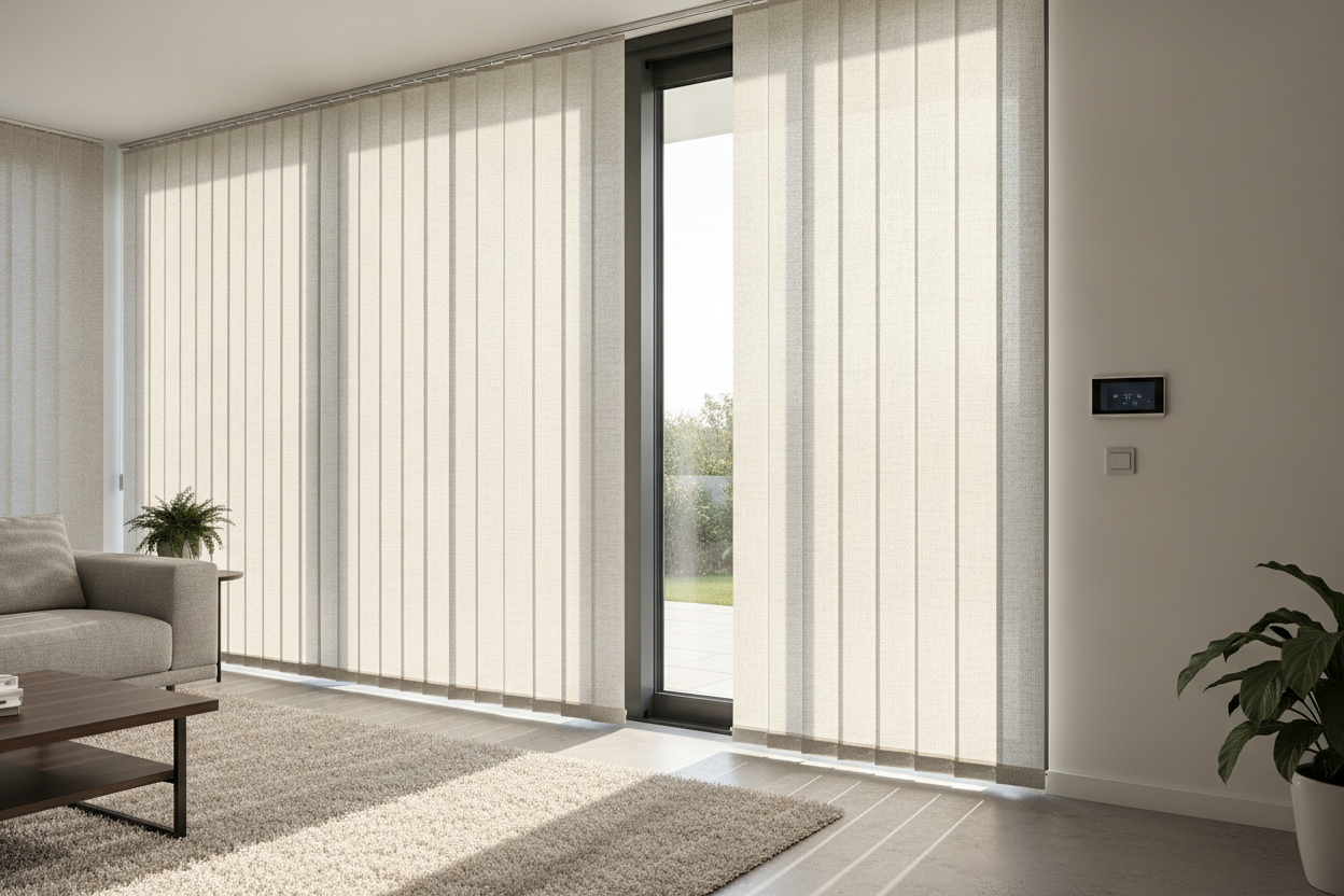 I Ditched the Plastic Clack for Fabric Patio Door Vertical Blinds