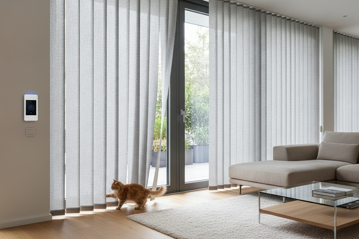 My Cat Broke Every Slat Until I Found Vertical Material Blinds