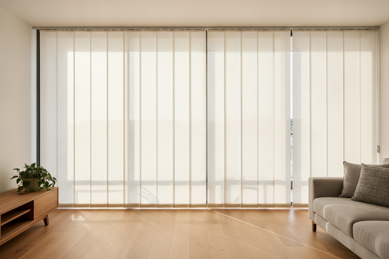 How I Fixed My Landlord's Track With Panels for Vertical Blinds