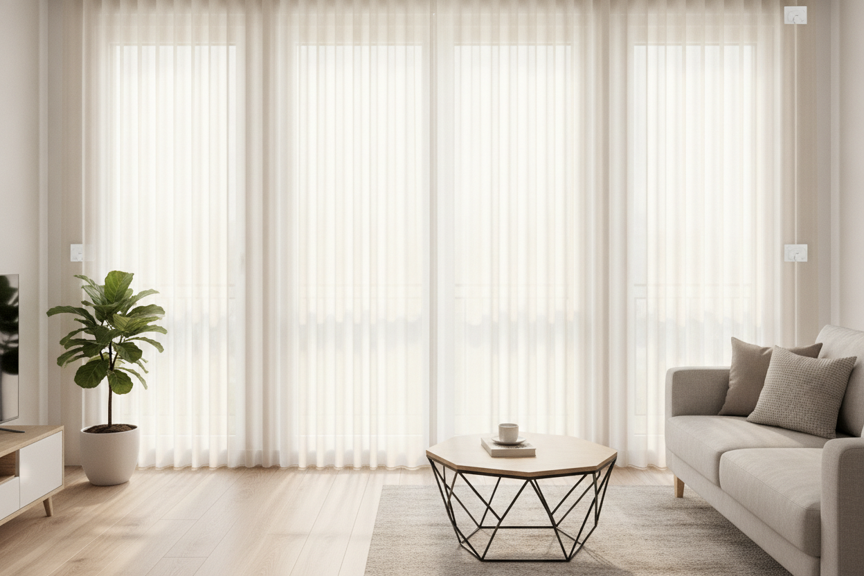 How I Hid My Hideous Apartment Vertical Blinds Without Drilling