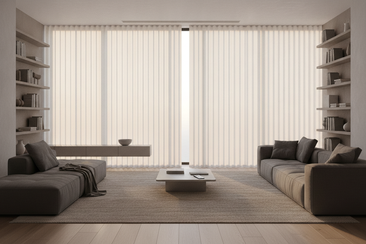 How Centre Opening Vertical Blinds Fixed My Awkward Room Layout