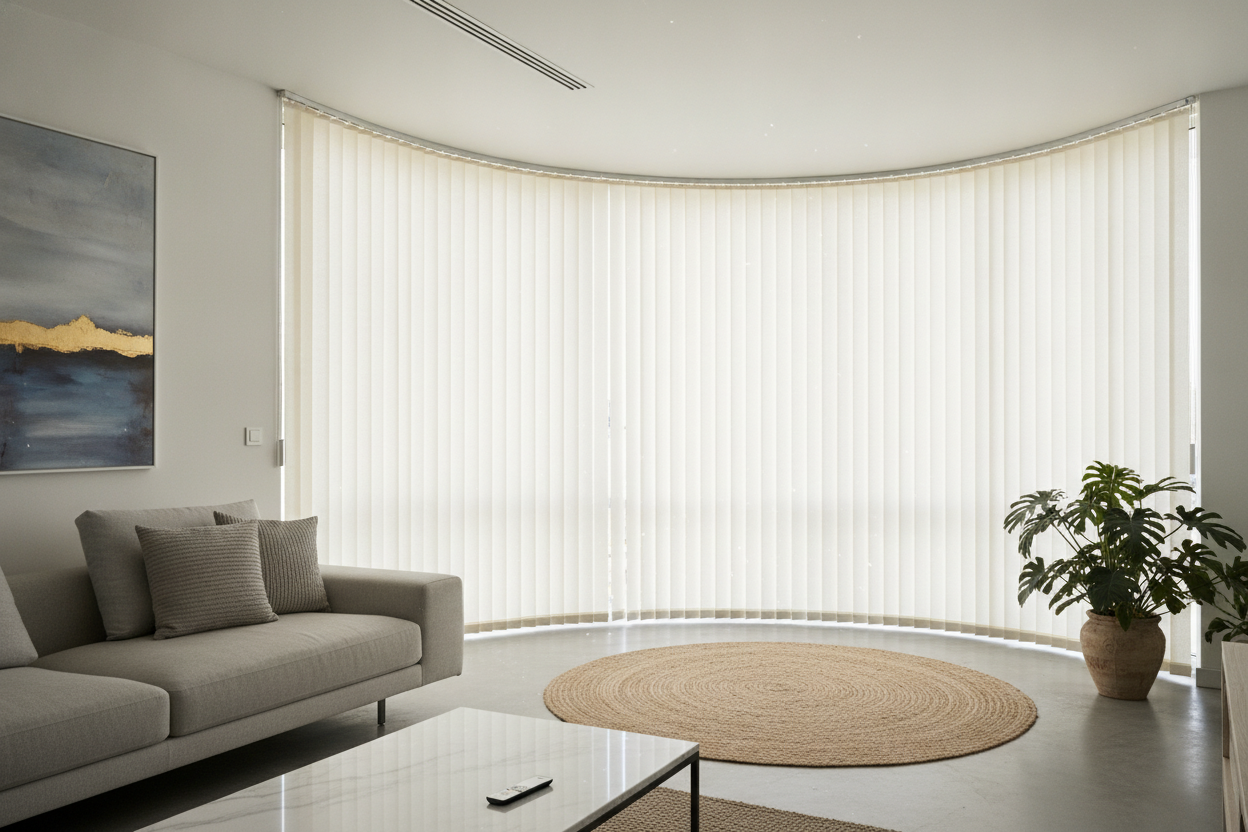 How Curved Vertical Blinds Finally Fixed My Awkward Bay Window