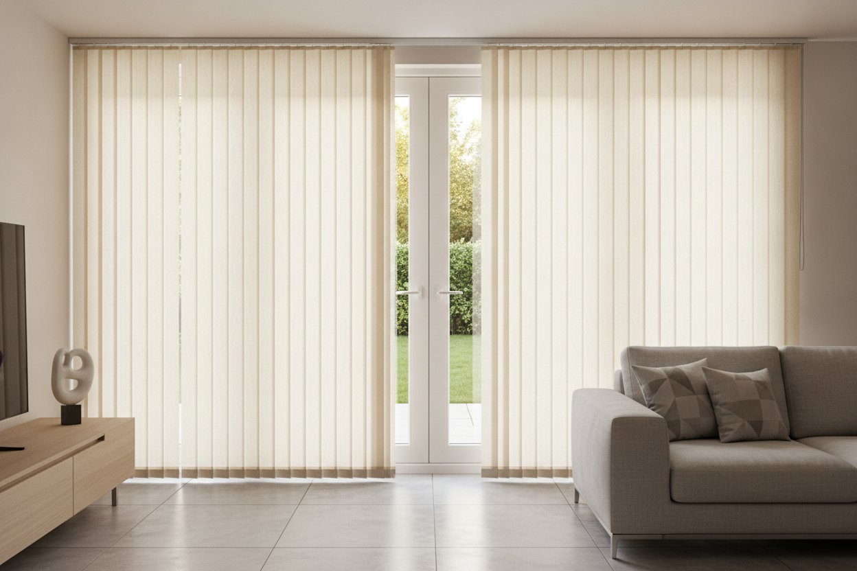 Are Center Open Vertical Blinds the Only Way to Dress French Doors?