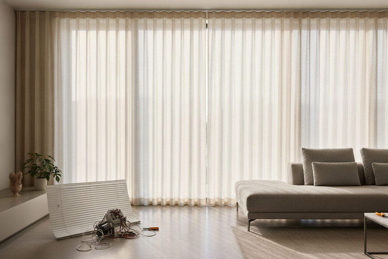 I Tried to Motorize Mini Blinds with Cords (And Failed Miserably)