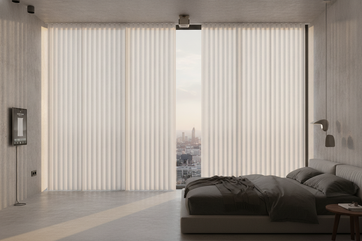 How I Made 8ft Vertical Blinds Look Architectural, Not Corporate