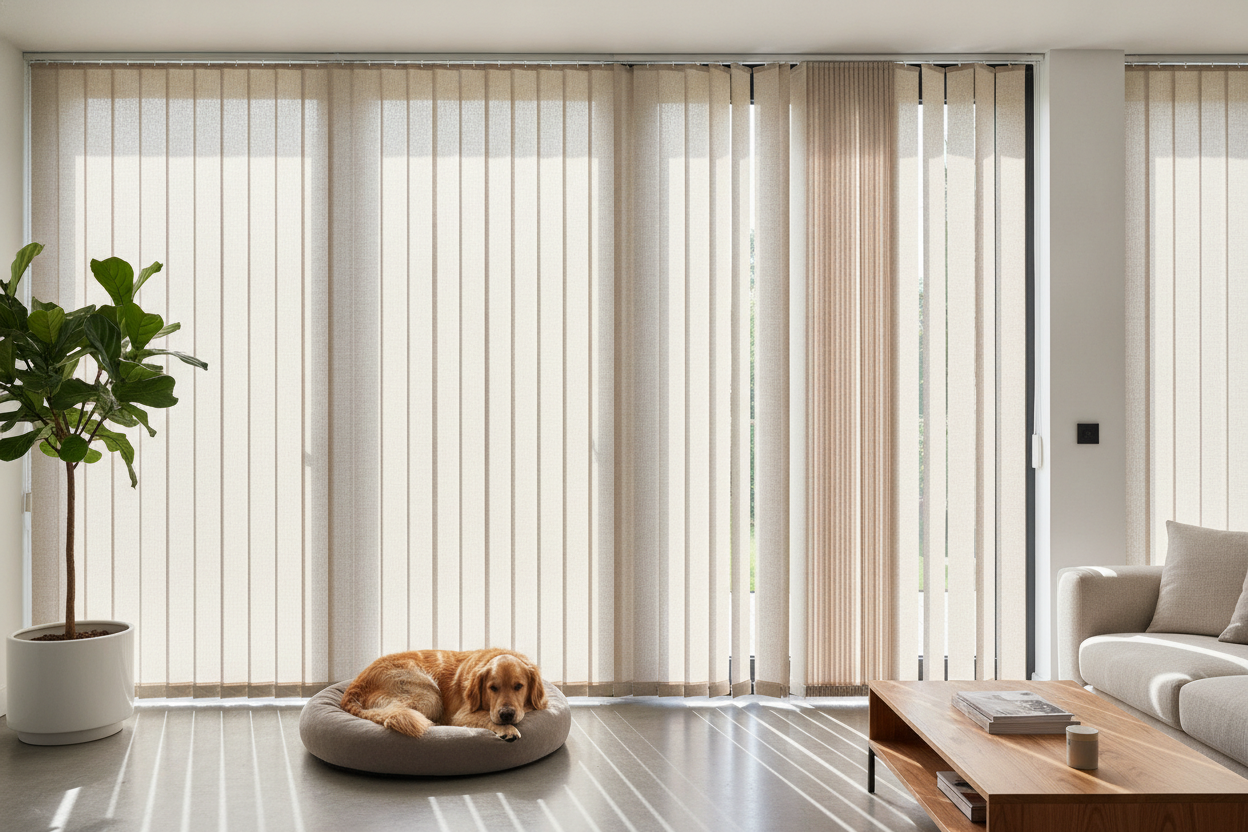 My Dog Ruined My Slats Until I Automated These 72 Inch Vertical Blinds