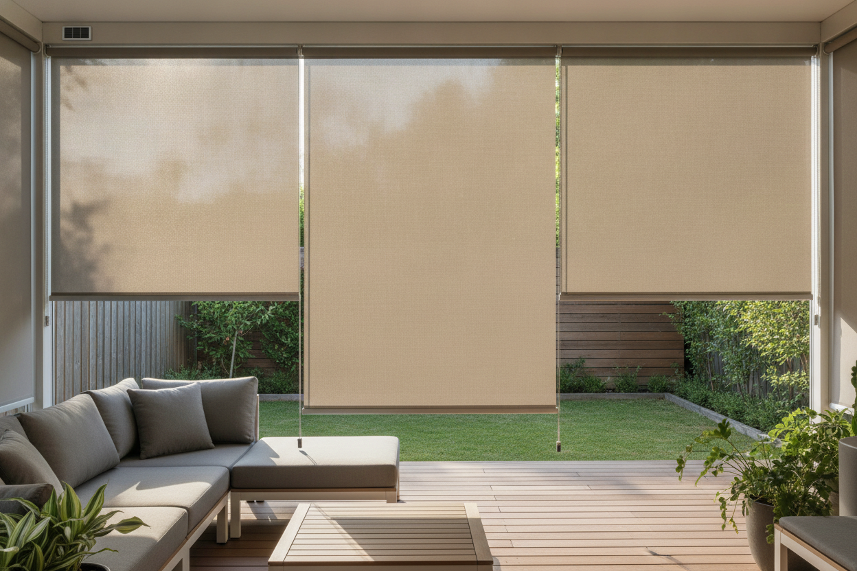 I Turned My Exposed Deck Into a Room With Roller Blinds for Patios