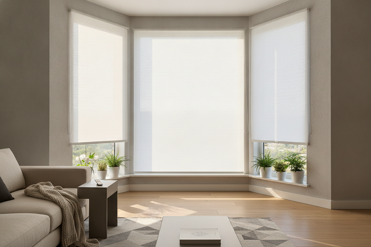 Can You Automate Bay Window Roller Shades Without Ugly Corner Gaps?