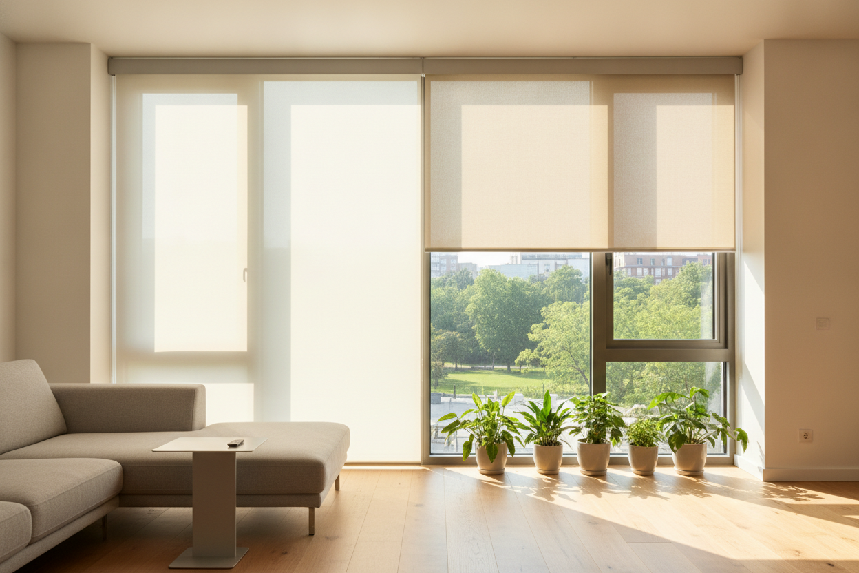 The Secret to Roller Shades Sun Blocking That Won't Darken Your Room