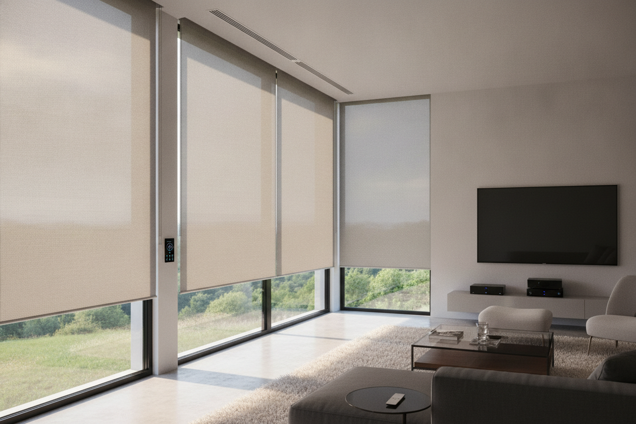 How I Killed TV Glare With Smart Living Room Roller Shades