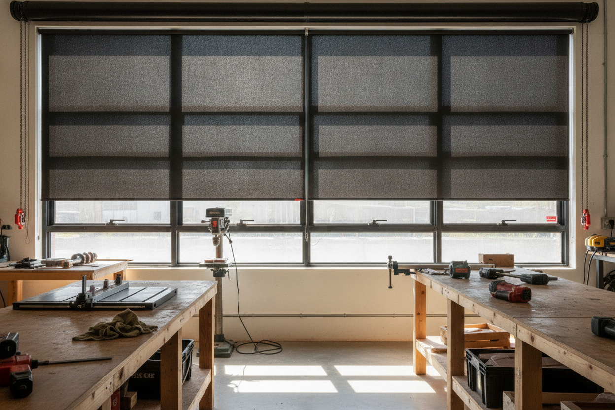 Sawdust and Grease: Why I Switched to Heavy Duty Roller Shades