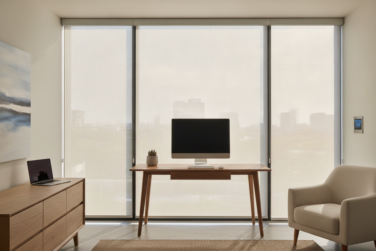 How a 5% Mesh Roller Shade Saved My Sweltering Home Office