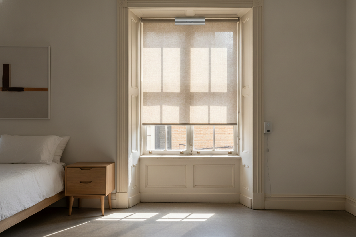 How to Automate a 27 Inch Roller Shade Without Ruining Old Trim
