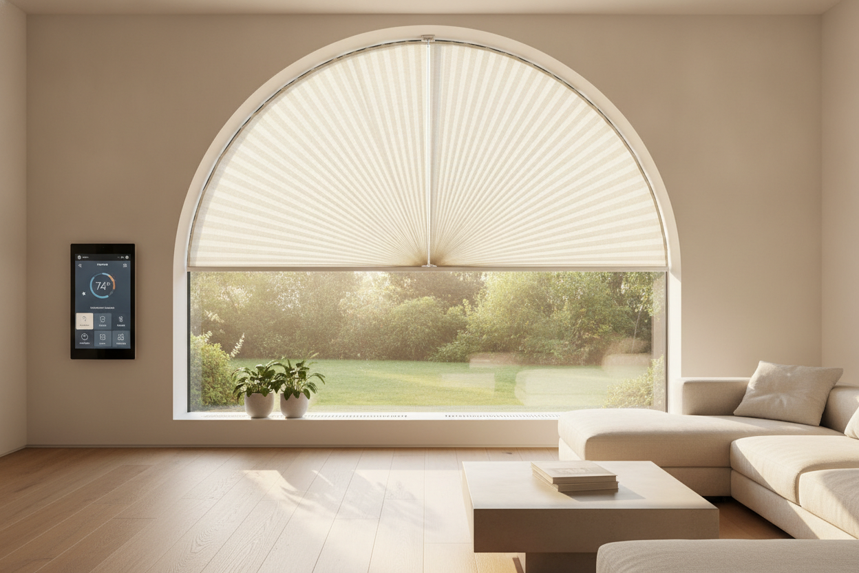 My Living Room Baked Until I Found Smart Half Circle Window Blinds