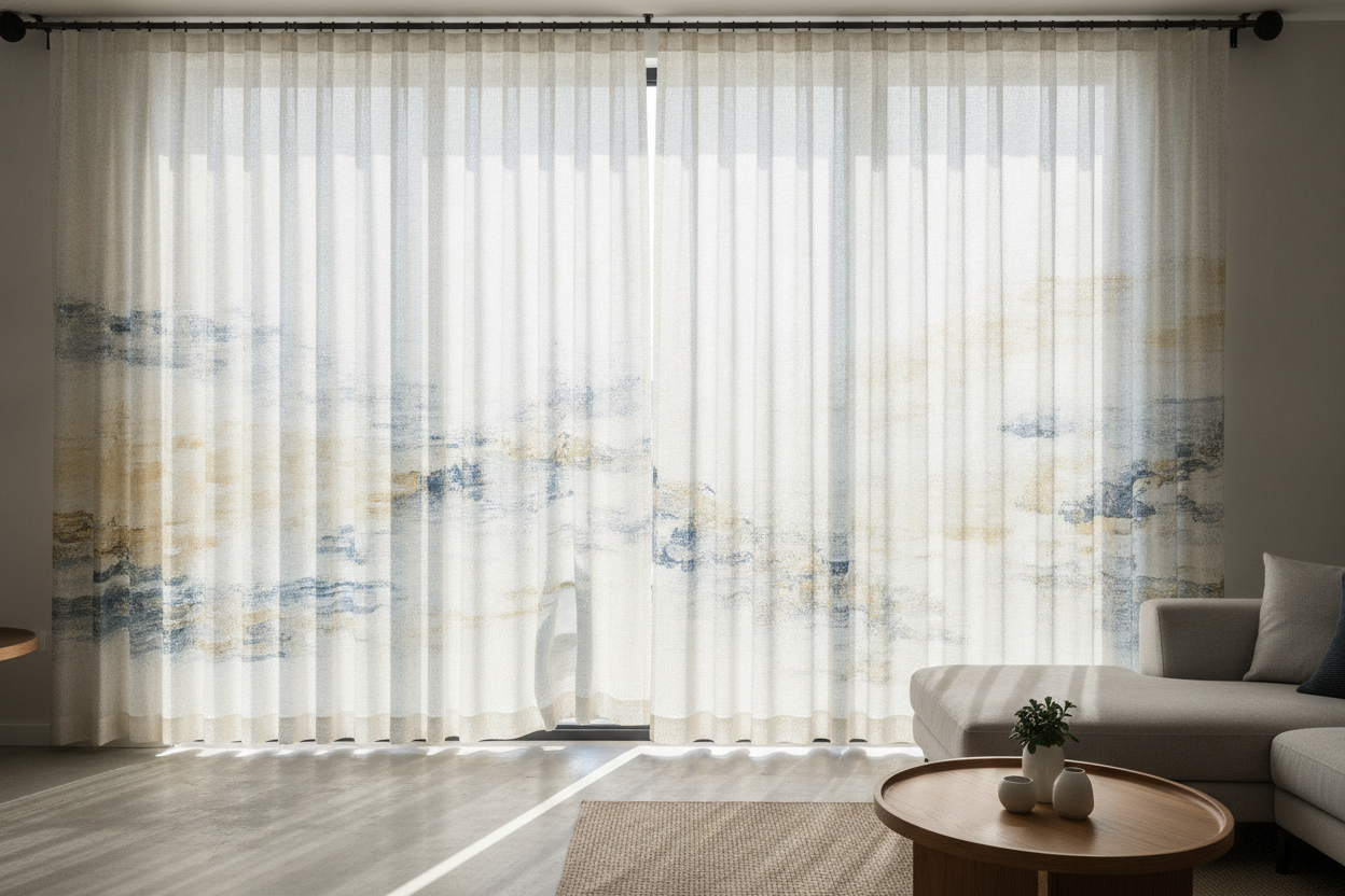 How I Fixed the Sterile Tech Look With a Custom Window Shade Covering