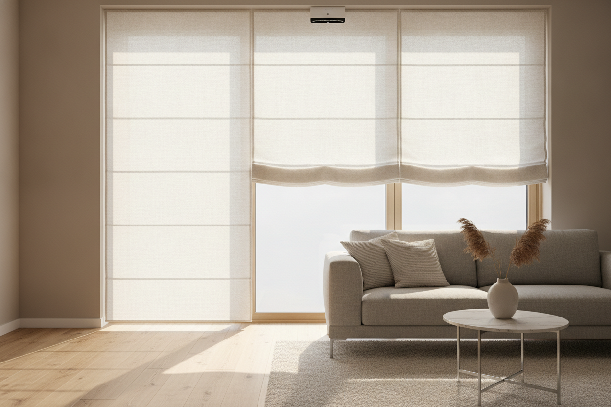 I Faked High-End Linen With a $20 Magnetic IKEA Roman Shade