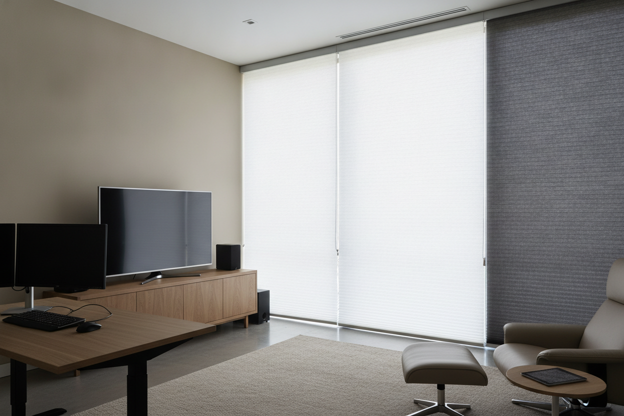 Why Motorized Day Night Cellular Shades Are the Ultimate WFH Hack