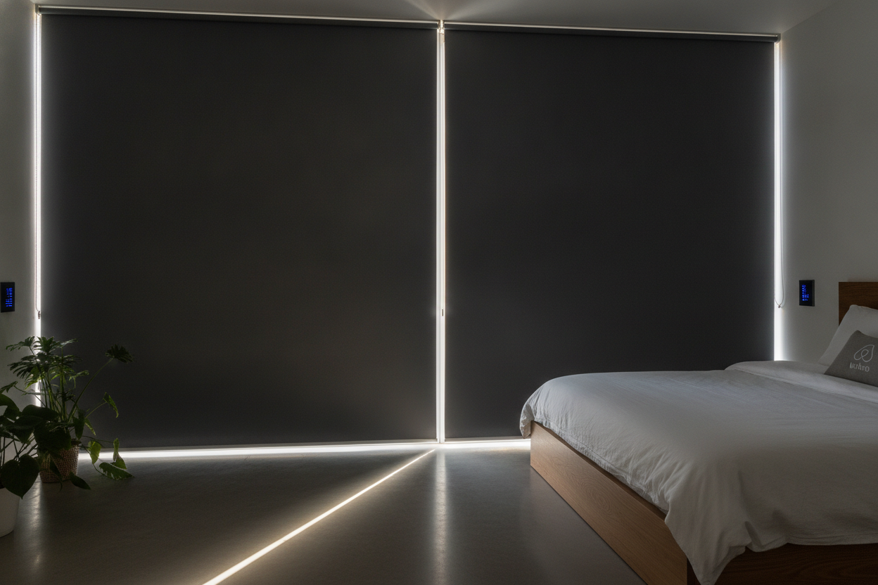 Why I Put Auto Blackout Shades in My Airbnb (And Stopped Bad Reviews)
