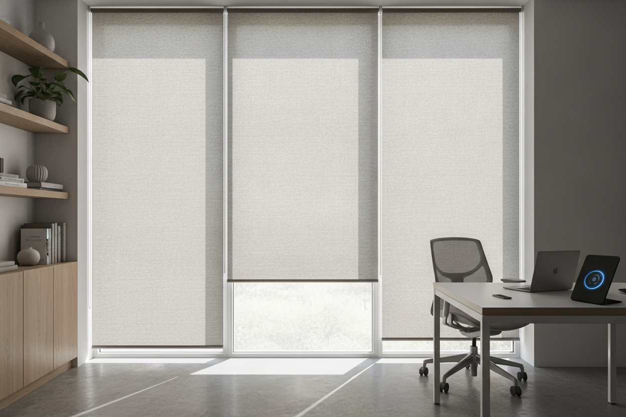 My Home Office Was a Glare Zone Until I Got Motorized Solar Blinds