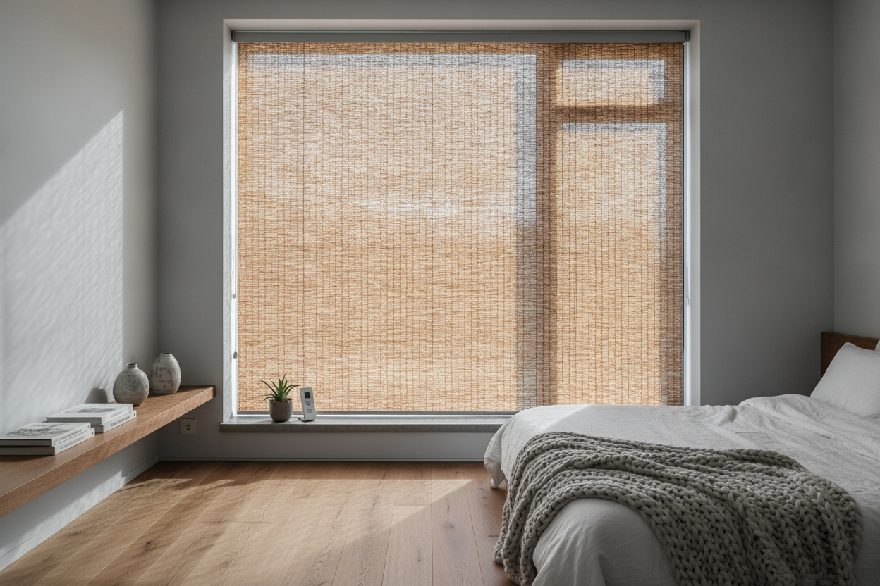 My Windows Weren't Square, So I Splurged on Bamboo Custom Blinds