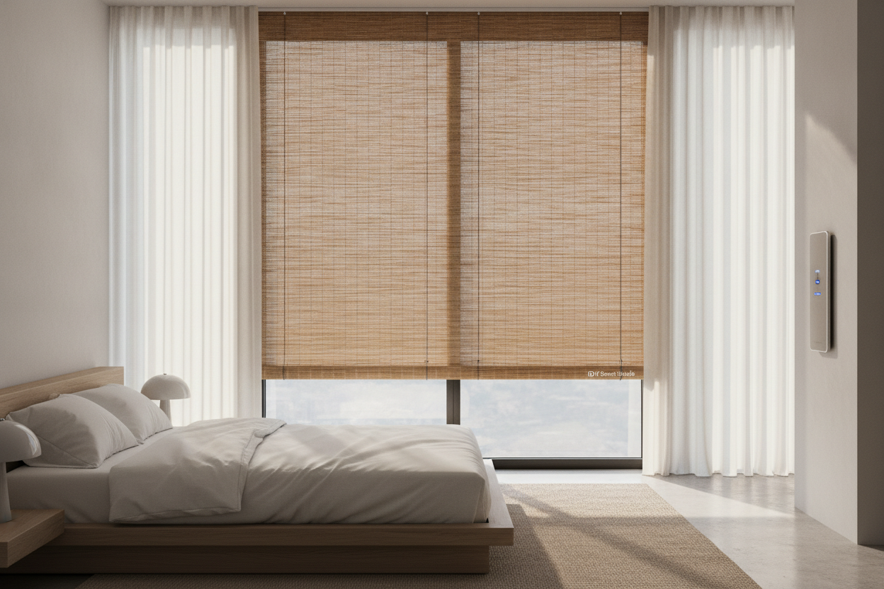 Your Big Windows Look Cluttered (72-inch wide bamboo blinds Fix It)