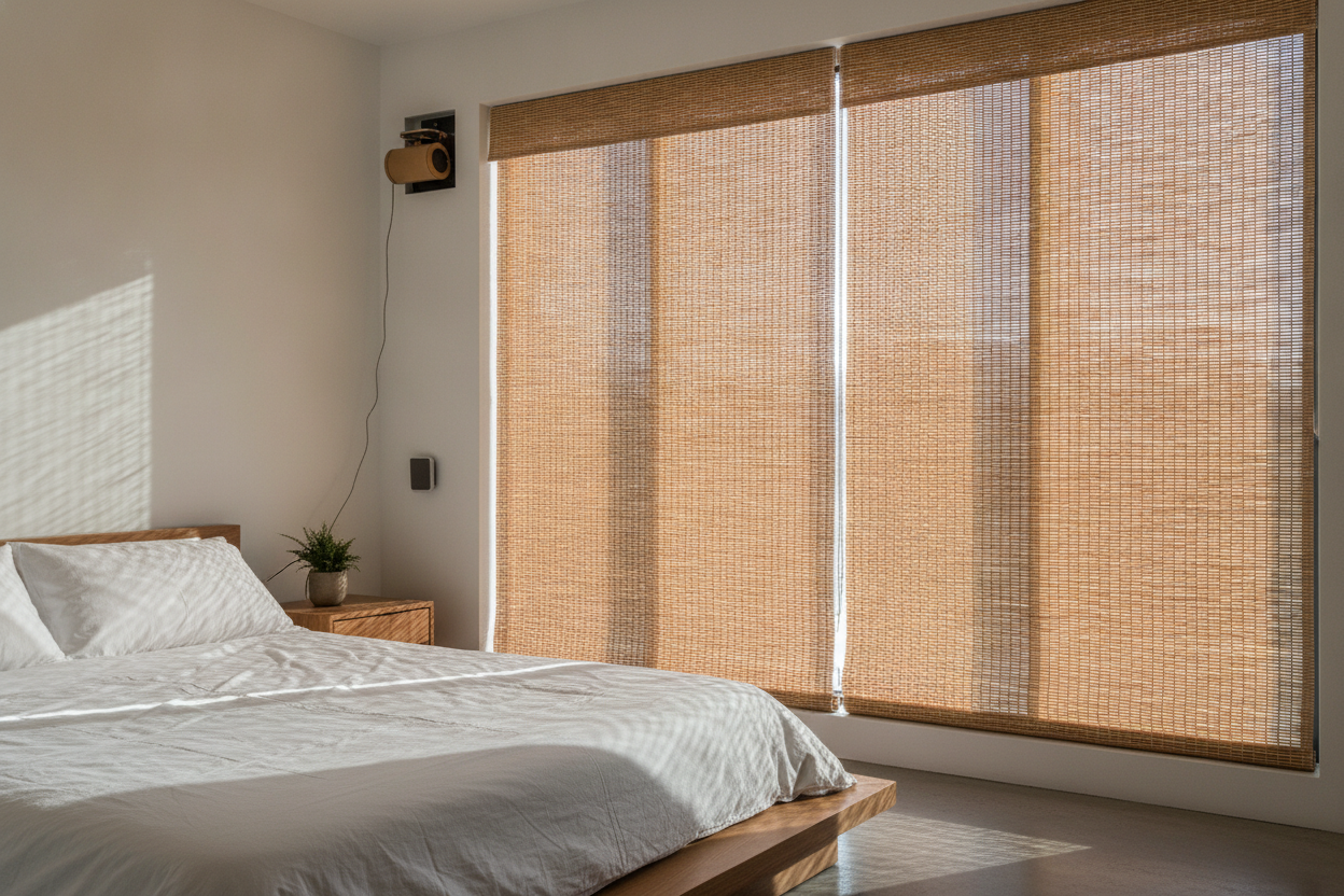 How I Hid Smart Motors Inside Bamboo Matchstick Roll Up Blinds