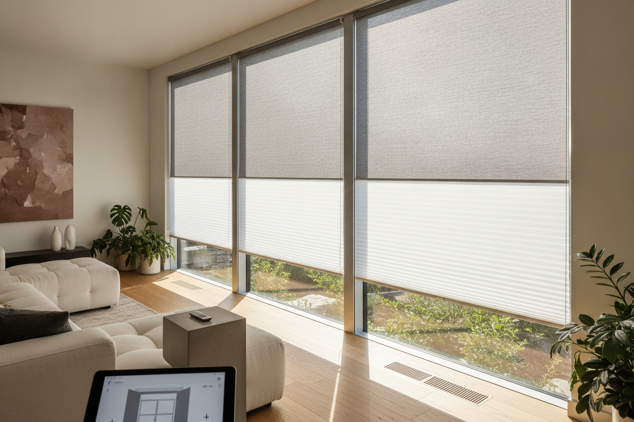 Why I Motorized My Cellular Shades Top Down Bottom Up (No More Ladders)