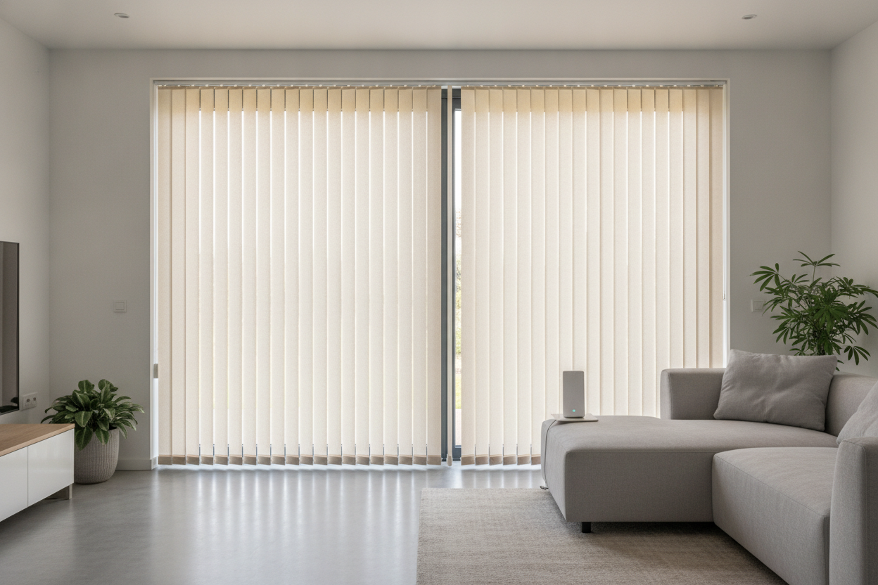 My Sliding Door Froze Me Until I Installed Cellular Vertical Blinds