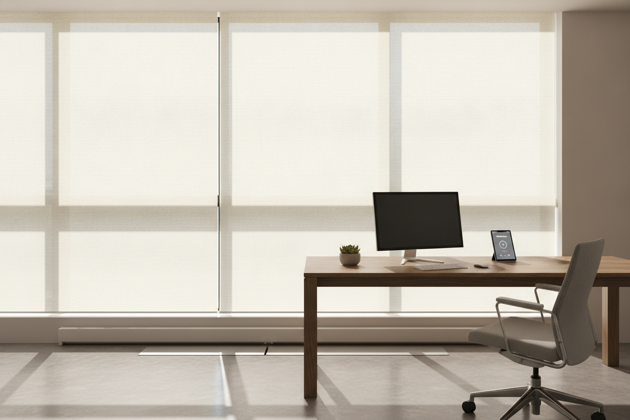 Your WFH Setup is Missing One Thing: Smart Blinds for Office Windows
