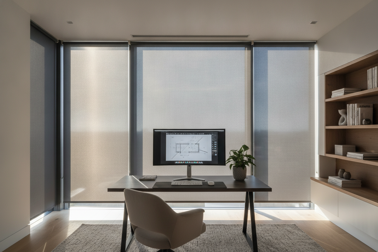 My Office Felt Like a Cave Until I Tried a Tinted Window Shade