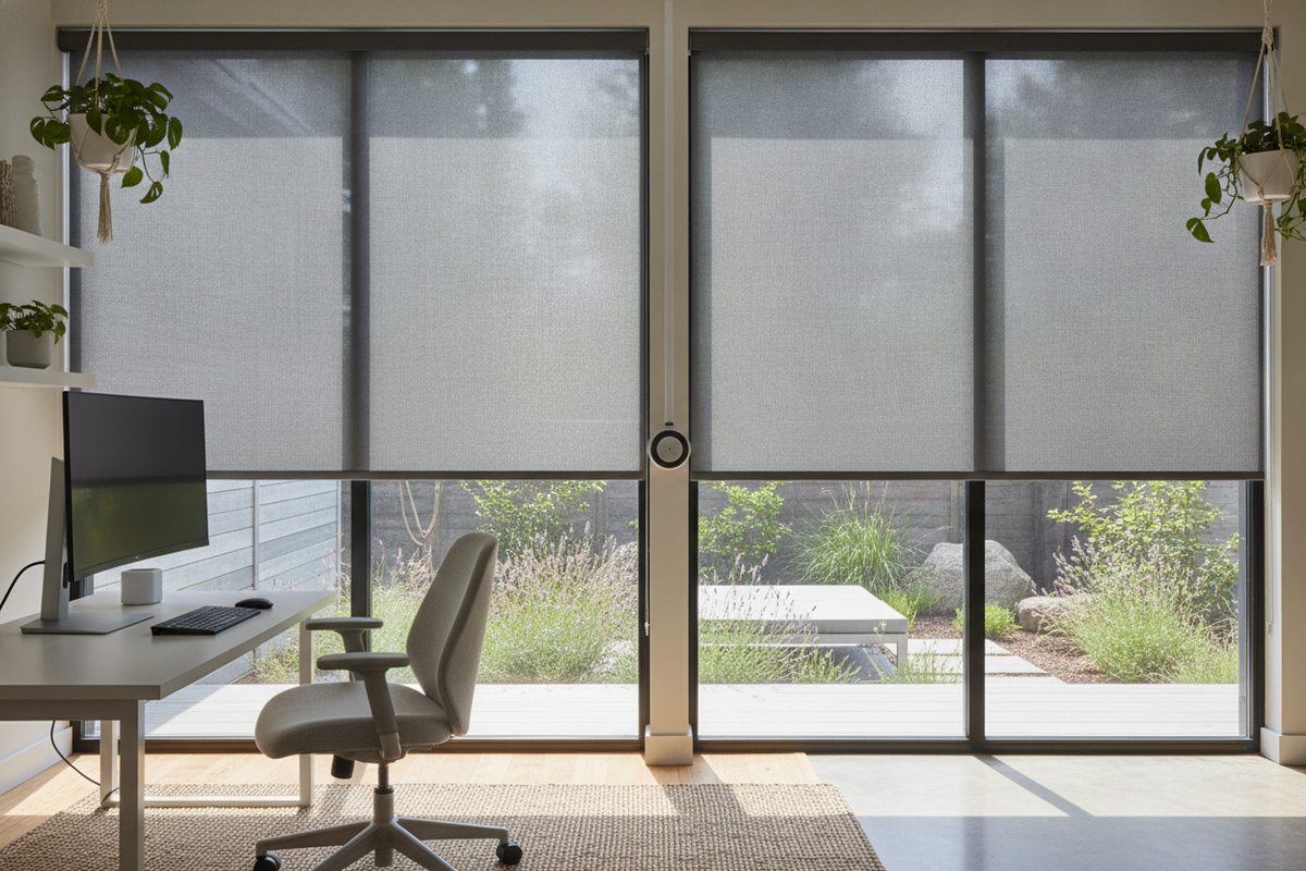I Fixed My Blinding Outdoor WFH Setup With Solar Sun Shades for Patio