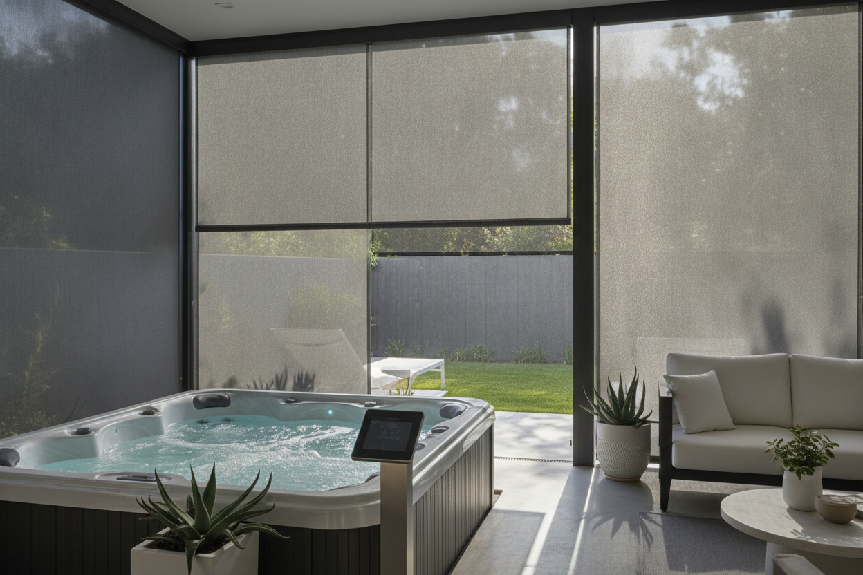 My Hot Tub Was a Stage Until I Added Outdoor Patio Privacy Shades