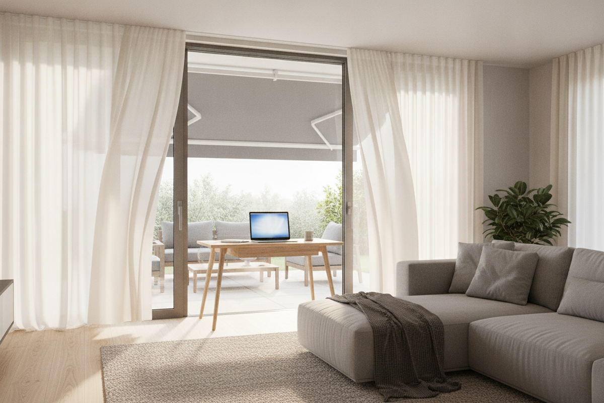 I Tried Working Outside: How a Patio / Yard Sunshade Fixed My Laptop Glare