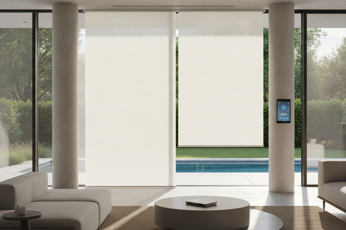 Why I Hid a Vertical Retractable Sun Shade Between My Patio Columns