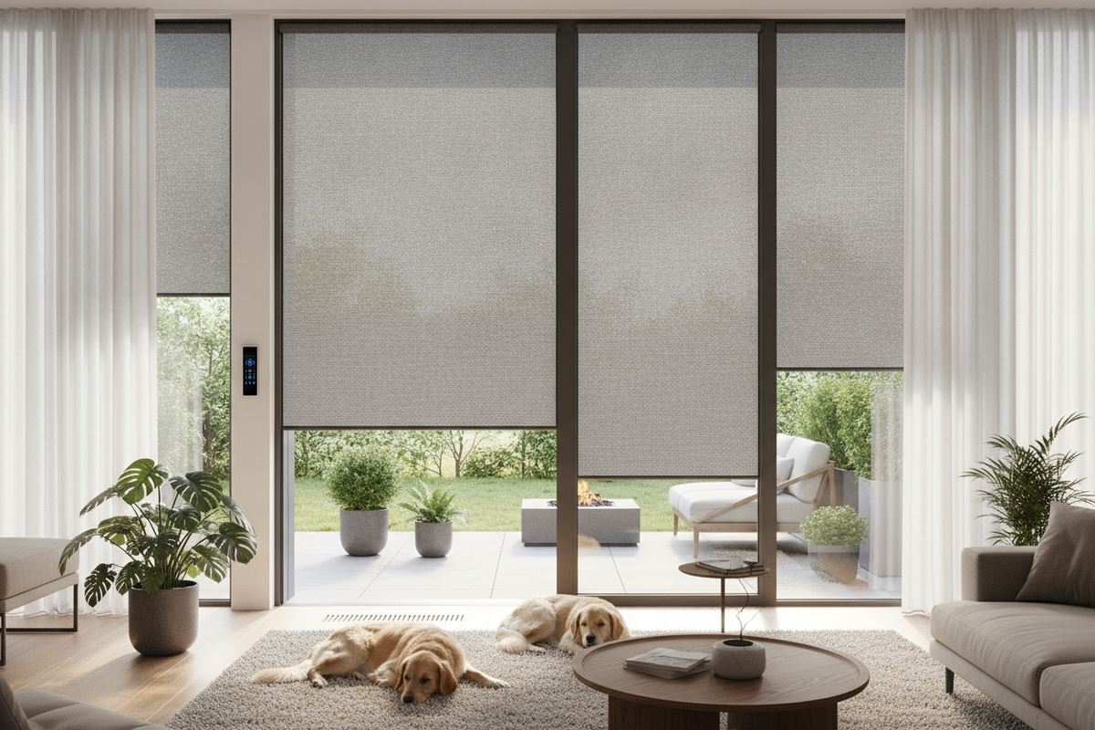 My Dogs Barked at Everything Until I Added an Outdoor Rolling Shade