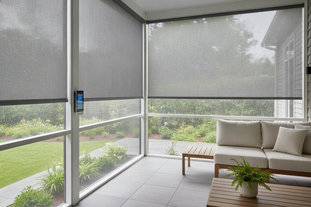 I Stopped Sideways Rain With Waterproof Outdoor Shades for Screened Porch