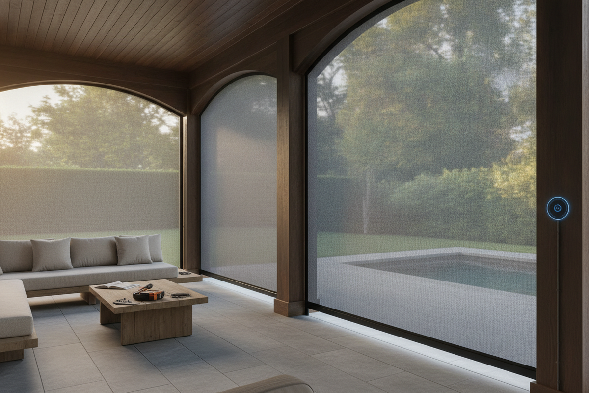 Stop Taping Up Plastic: Why I Bought Waterproof Shades for Screen Porch