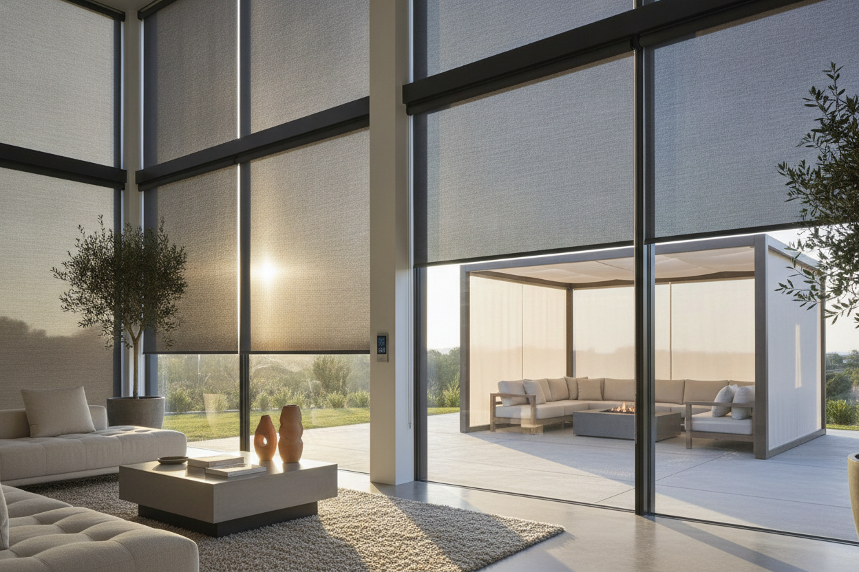 I Ditched Flimsy Drapes for Real Exterior Sun Screen Shades
