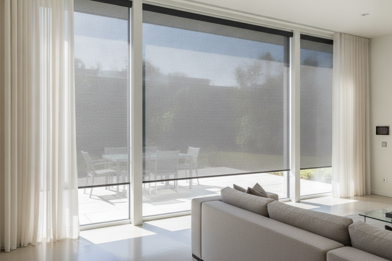 How an Exterior Window Sun Screen Finally Killed My Patio Glare