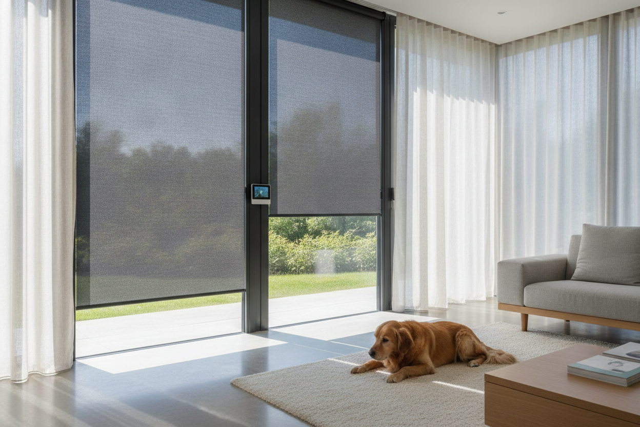 Why I Replaced Busted Indoor Blinds With a Sun Shade Outside Window