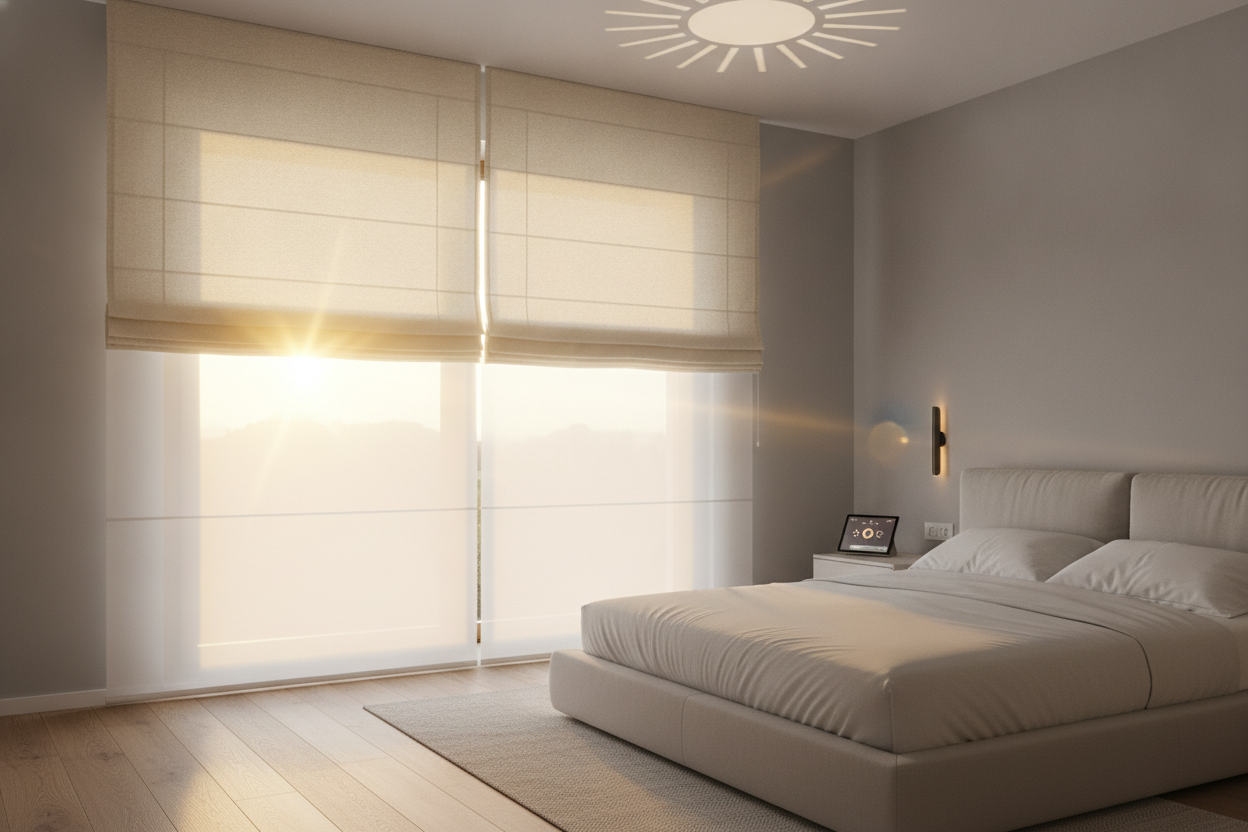 I Ditched My Alarm for Smart Roman Blinds for Window Sunrises