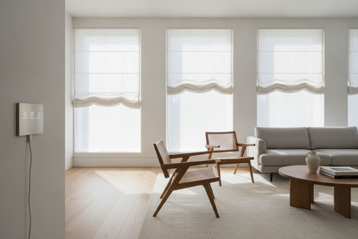 The 3 Rules for Motorizing Linen Roman Blinds Without Wrinkles