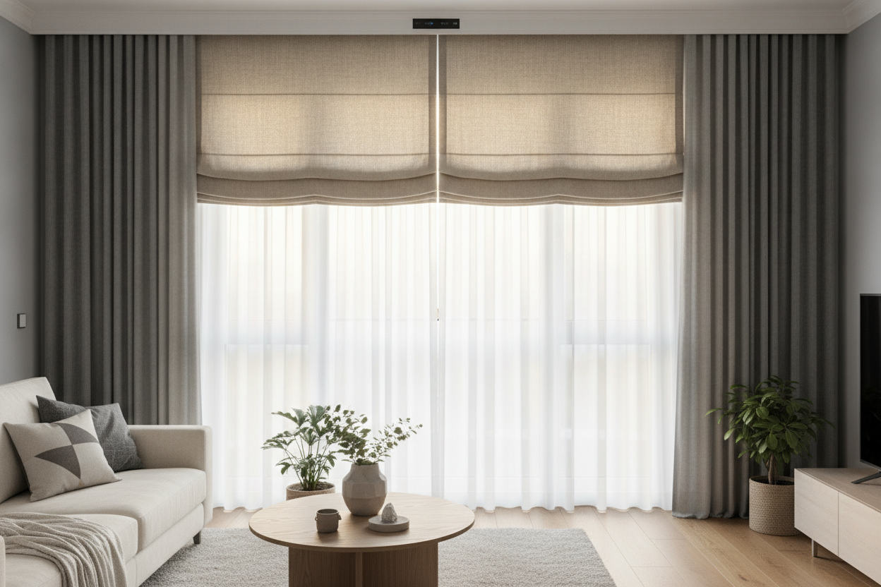 Why I Will Never Stop Layering My Roman Shade Curtains