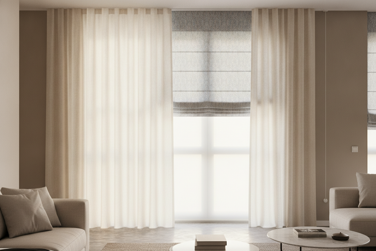 Why I Hid Smart Curtain Roman Blinds Behind Traditional Drapes