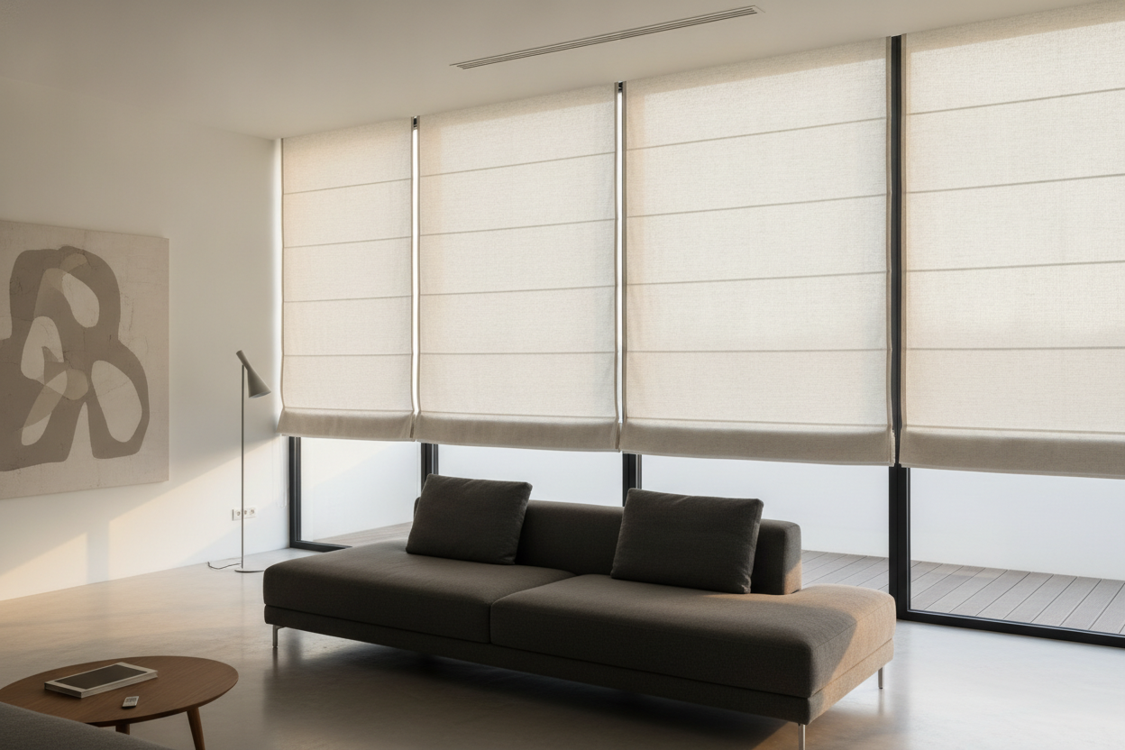 Why Flat Roman Shades Are the Only Smart Blinds I'll Buy Now